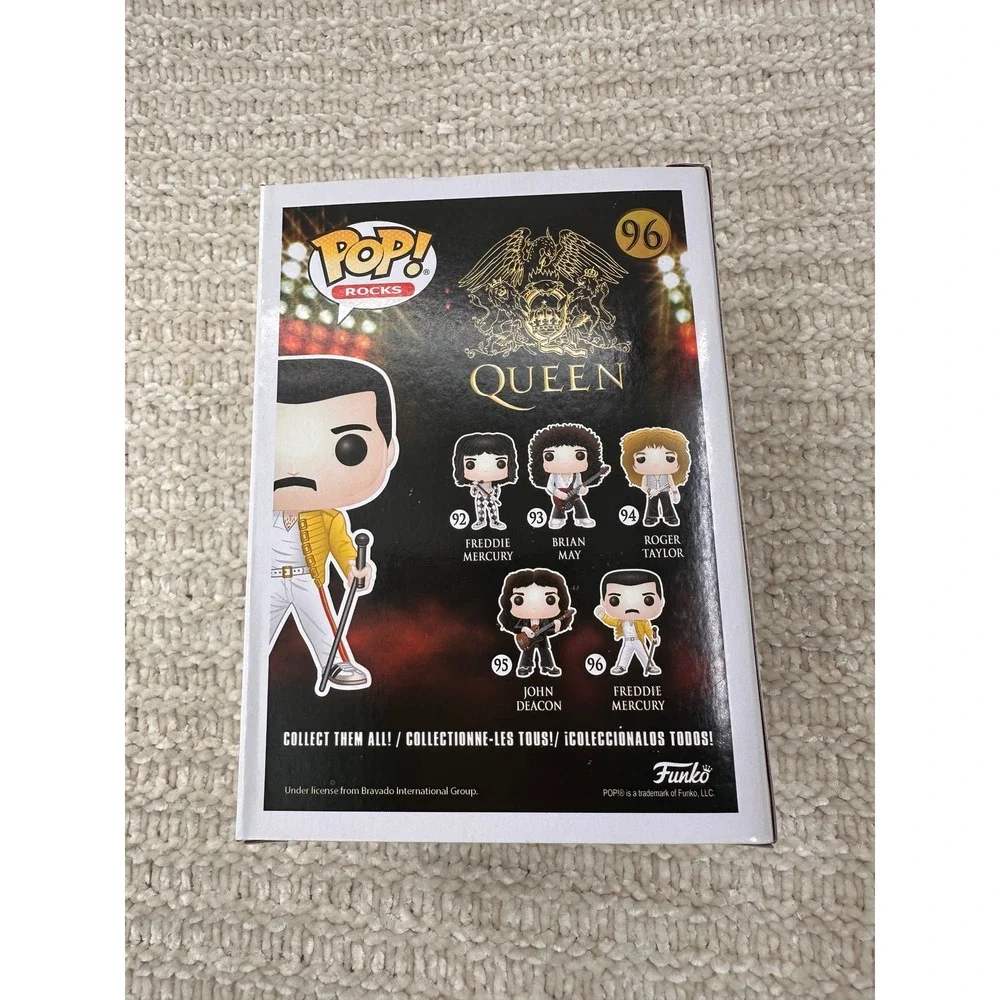 Funko Pop Freddie Mercury 96 Queen Vinyl Figure‎ Yellow Jacket Rocks Music Toy